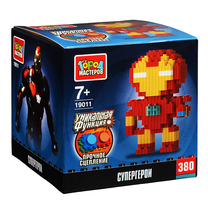 Конструктор 3D сборная фигурка "Супергерои" 380 дет. 