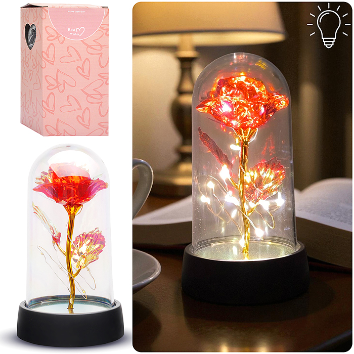 Светильник H06 "Волшебный цветок" в коробке (красный)