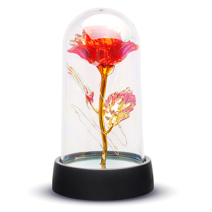 Светильник H06 "Волшебный цветок" в коробке (красный)