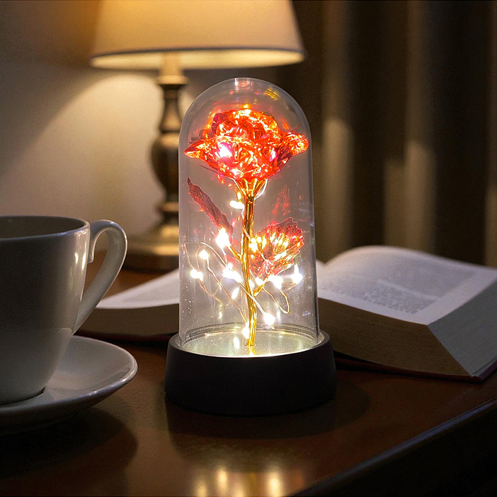 Светильник H06 "Волшебный цветок" в коробке (красный)