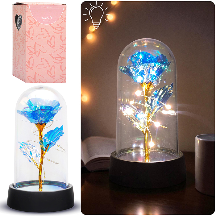 Светильник H06 "Волшебный цветок" в коробке (синий)