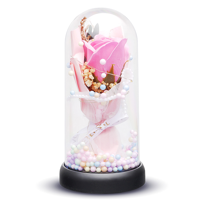 Светильник H02 "Необыкновенная роза" в коробке (розовый)