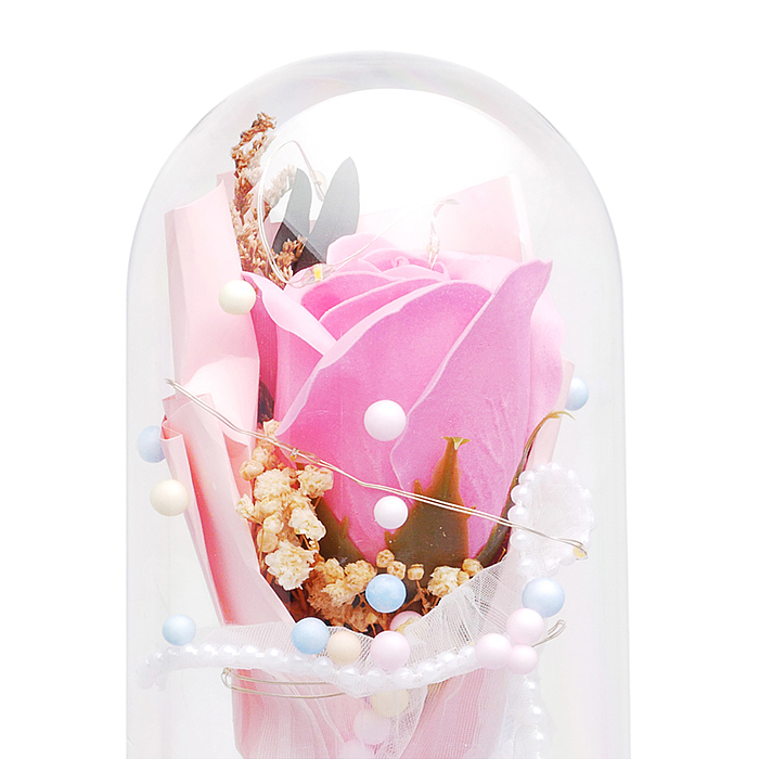 Светильник H02 "Необыкновенная роза" в коробке (розовый)