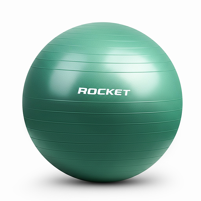 Фитбол 50см ROCKET R0216 Антивзрыв, цвет зелёный (50-55см 600г)
