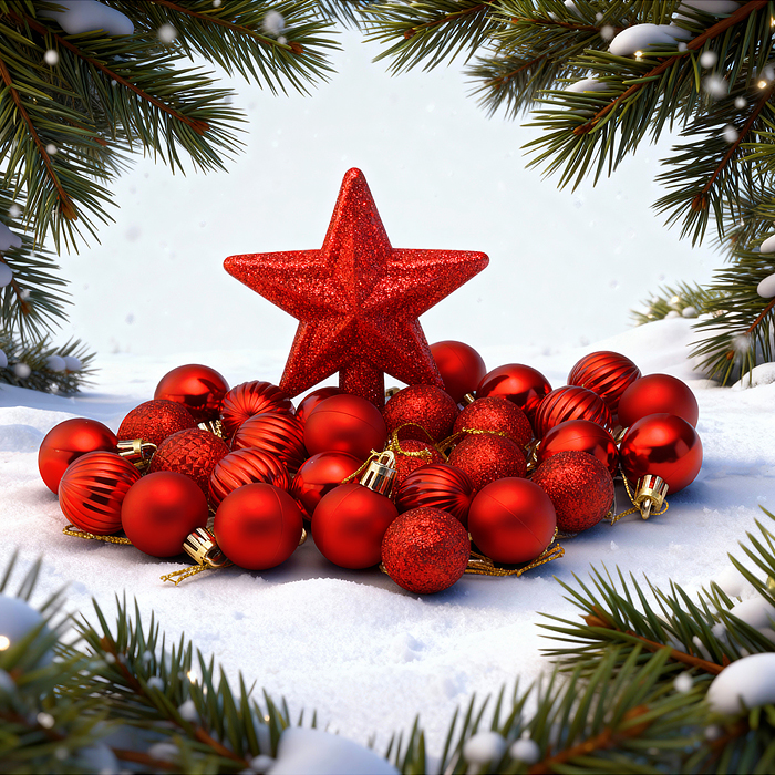 Фото к товару Набор новогодних украшений S2483 "Яркие впечатления" Набор новогодних украшений S2483 "Яркие впечатления"