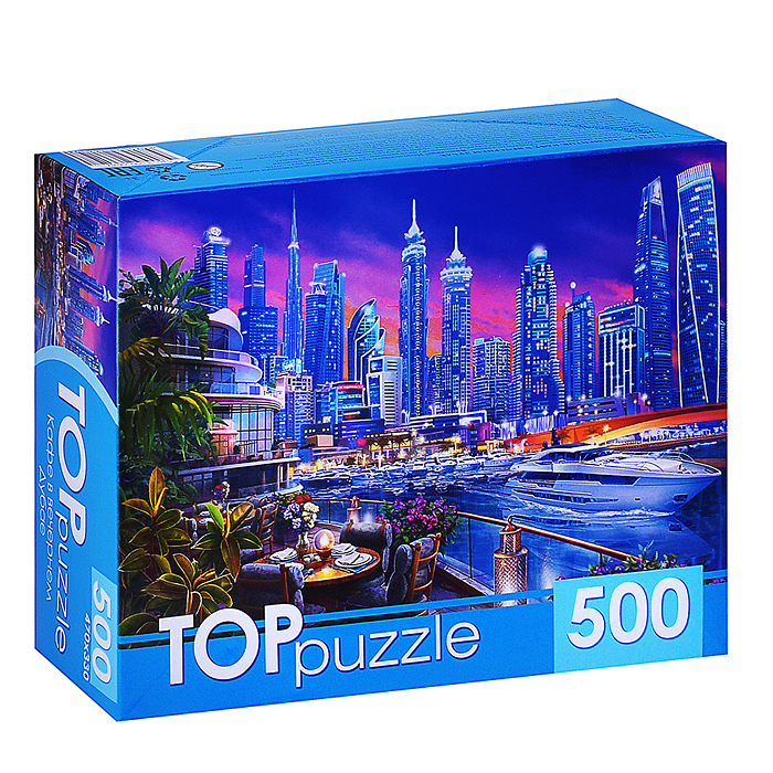 Пазлы 500 TOPpuzzle "Кафе в вечернем Дубае"