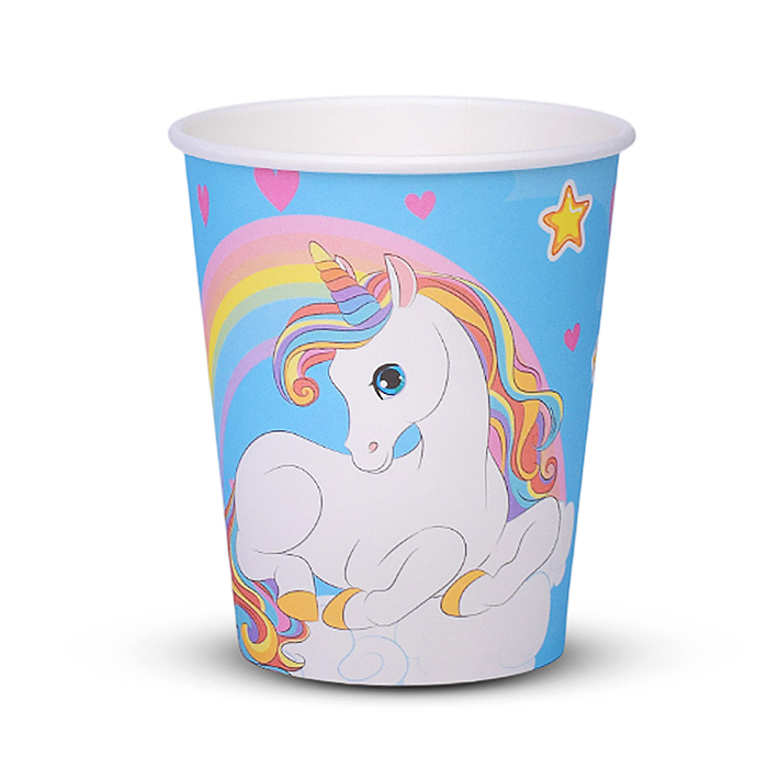 Набор посуды одноразовой 00-7461 "Сказочный единорог" стаканы 10шт.