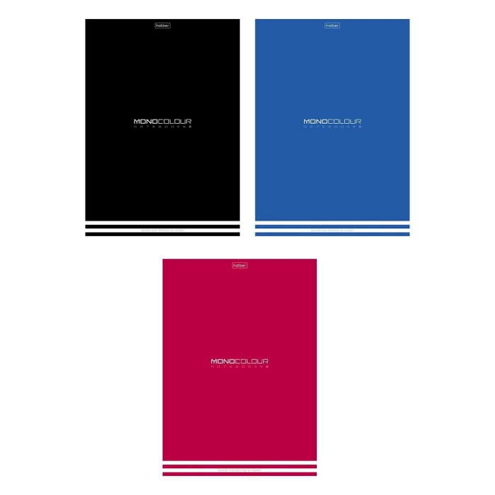 Тетрадь 48л. А4 линия "Monocolour" на скобе матовая ламинация тиснение 3 диз. в блоке 