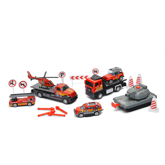 Набор машин TH349 "Пожарные спецслужбы" металл, в коробке
