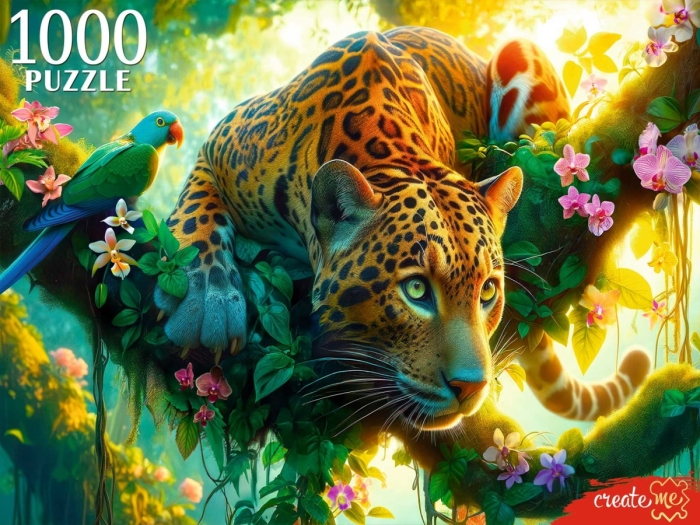 Пазлы 1000 "Леопард на охоте"