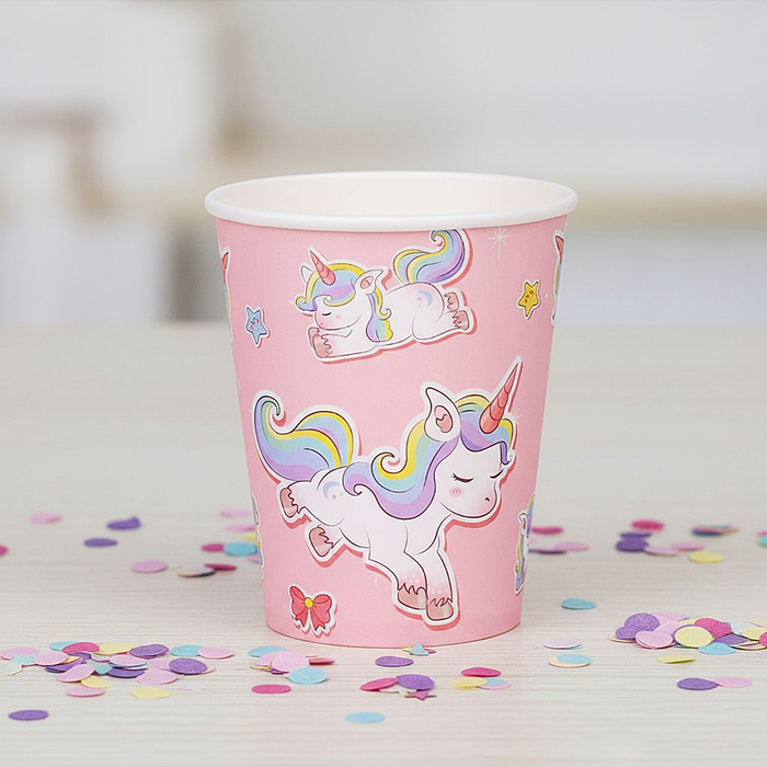 Набор посуды одноразовой 00-7465 "Мечта единорога" стаканы (10 шт)