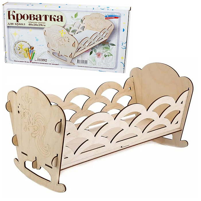 Кроватка для кукол "Gold Fish" в подарочной упаковке 