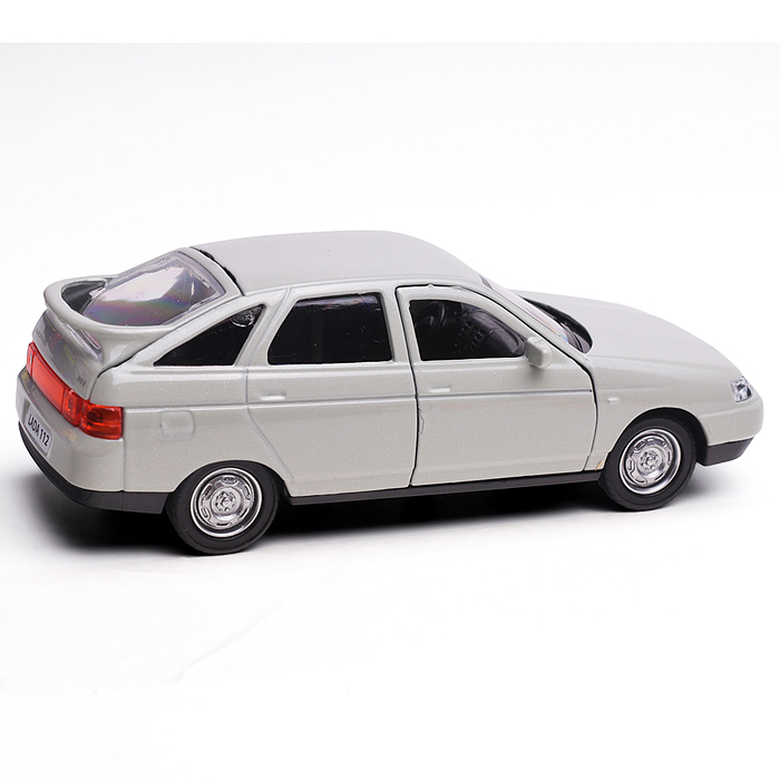 Машина металл. ваз-2112 12 см, двери, багаж, светло-коричневый, в коробке