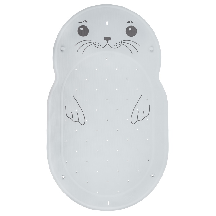 Коврик резиновый для ванны антискользящий 76x45см, "Нерпа" с отверстиями