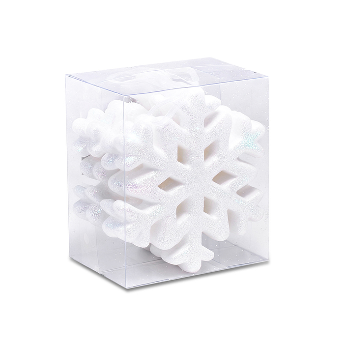 Набор новогодних украшений S2507 "Снежный карнавал" (4шт х 10см)