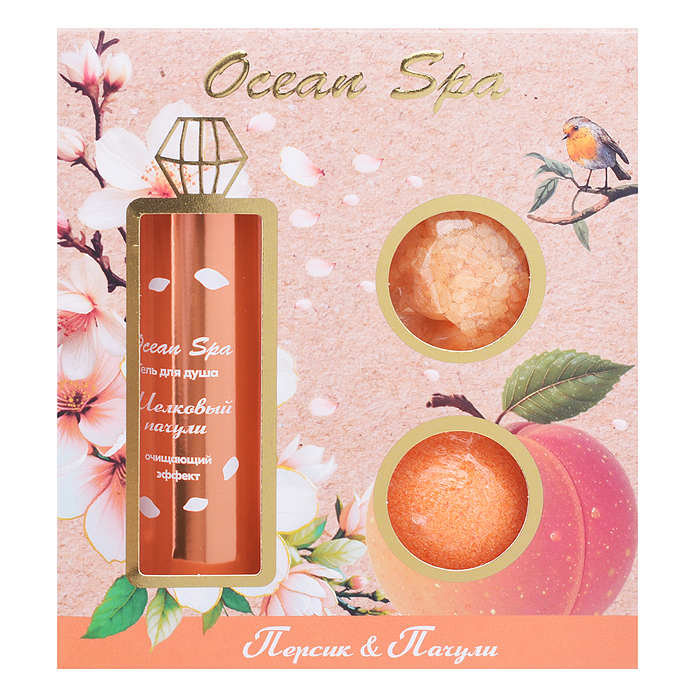 Набор бурлящих шаров "Ocean Spa" 370г Персик и пачули