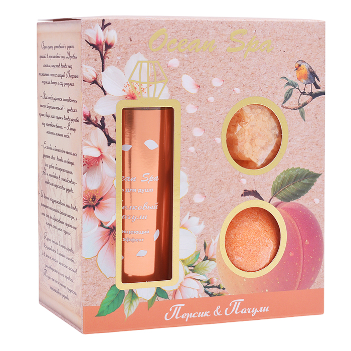 Набор бурлящих шаров "Ocean Spa" 370г Персик и пачули