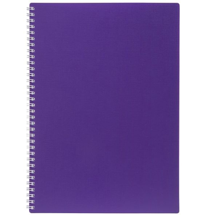 Тетрадь 80л. А4 клетка "Canvas" на гребне многоуровневая перфорация пластиковая обложка фиолетовая