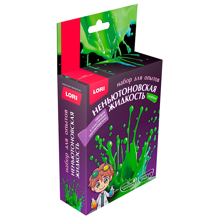 Химические опыты. Неньютоновская жидкость "Зелёная"