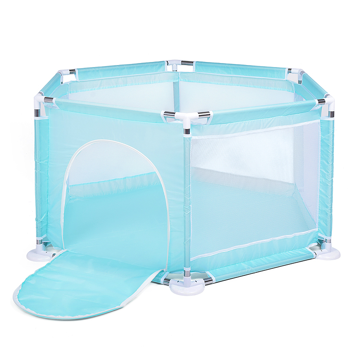 Манеж детский М8-4 шестигранный (113*130*65) цвет бирюзовый