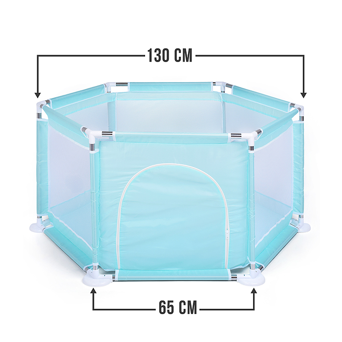 Манеж детский М8-4 шестигранный (113*130*65) цвет бирюзовый