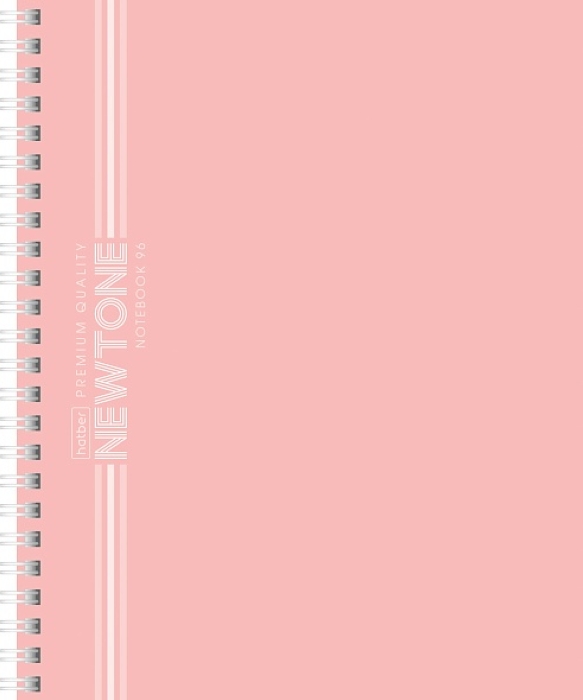 Тетрадь 96л. клетка "Розовый кварц" А5 на гребне Soft-touch NEWtone Pastel Premium