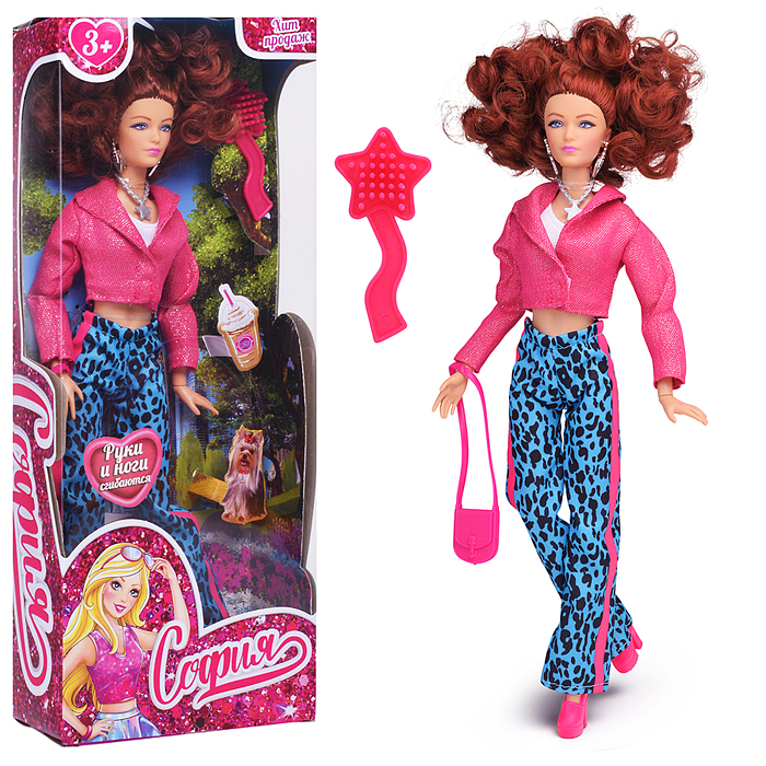 Кукла София, 29 см. (руки и ноги сгиб, аксесс.) в  коробке 