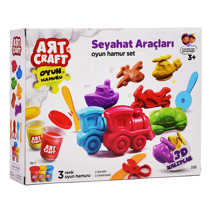 Набор для лепки "Транспорт" тесто 3х56г