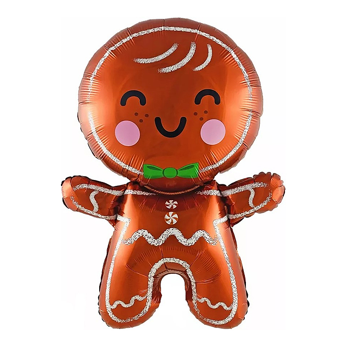 Шар (28''/71 см) Фигура, Пряничный человечек, 1 шт. в уп.