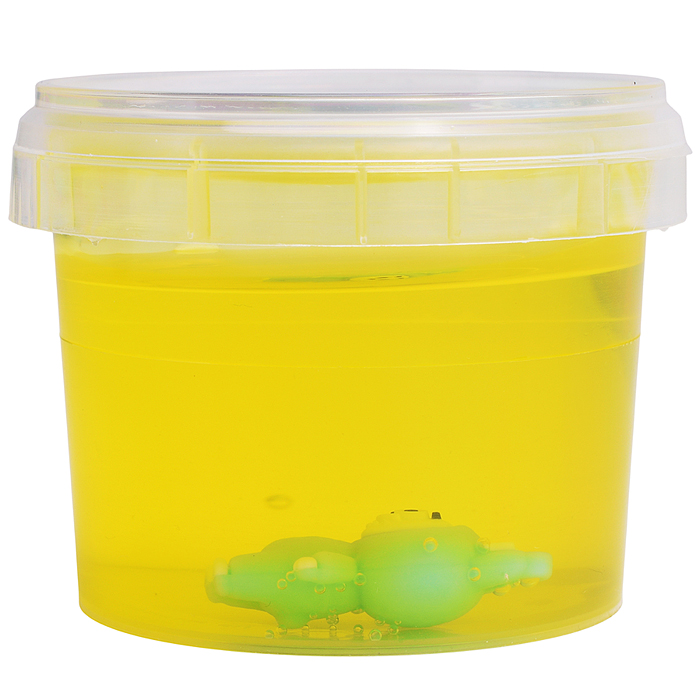 Слайм "Стекло" 90 гр Жёлтый с игрушкой