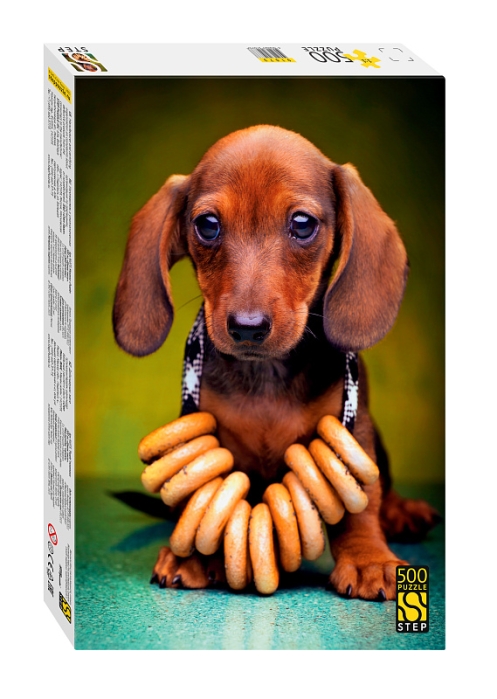 Пазлы 500 "Щенок таксы"