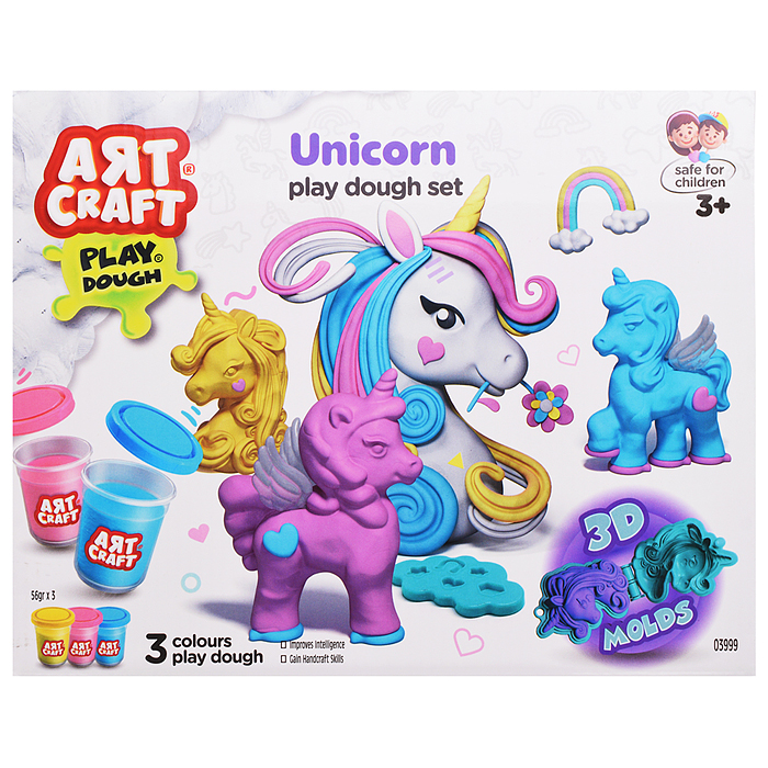 Набор для лепки "Волшебные единороги" тесто 3х56г
