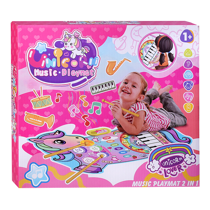 Коврик музыкальный RS-6130 "Единорог" в коробке
