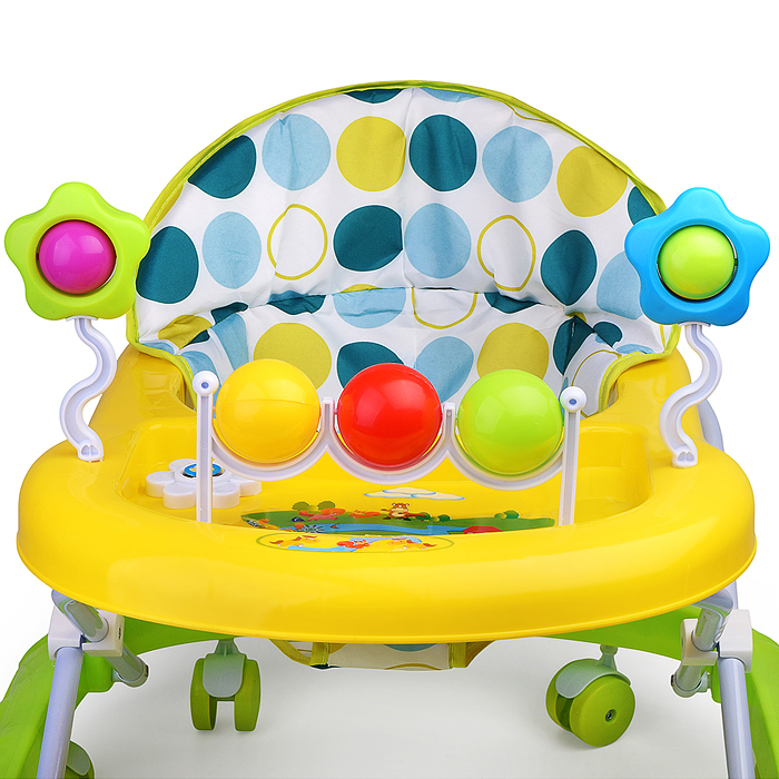 Ходунки 803-2 "Любимые игрушки" (цвет салатовый/желтый)