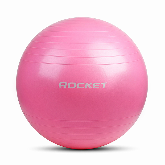 Фитбол 80см R0219 ROCKET Антивзрыв, цвет розовый (80-85см 1300г)