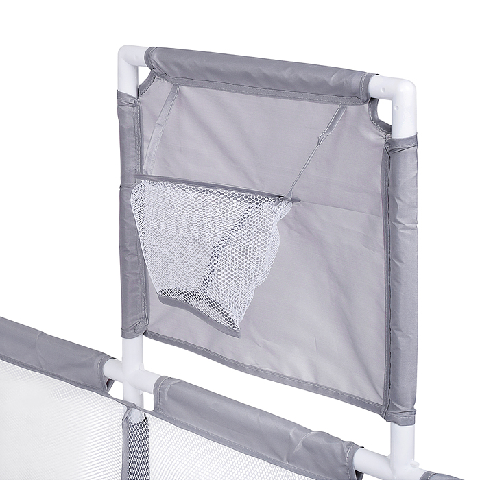 Манеж детский М11-2 прямоугольный с баскетбольным кольцом и воротами (120*180*60) цвет серый