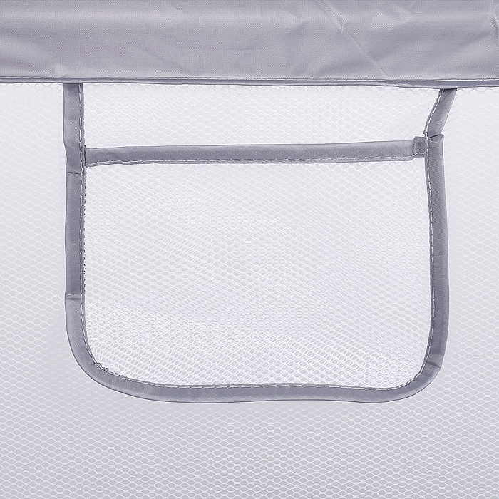 Манеж детский М11-2 прямоугольный с баскетбольным кольцом и воротами (120*180*60) цвет серый