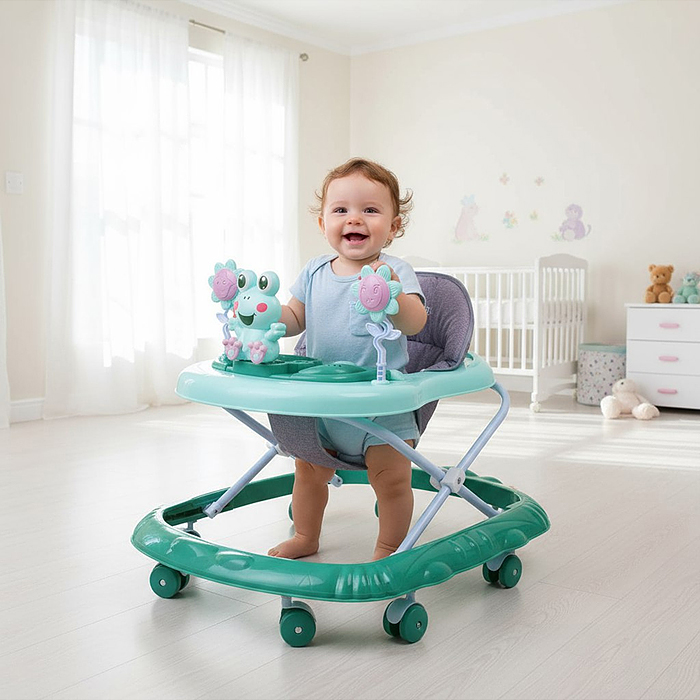 Ходунки 809S-2 "Веселый лягушонок" (цвет мятный)