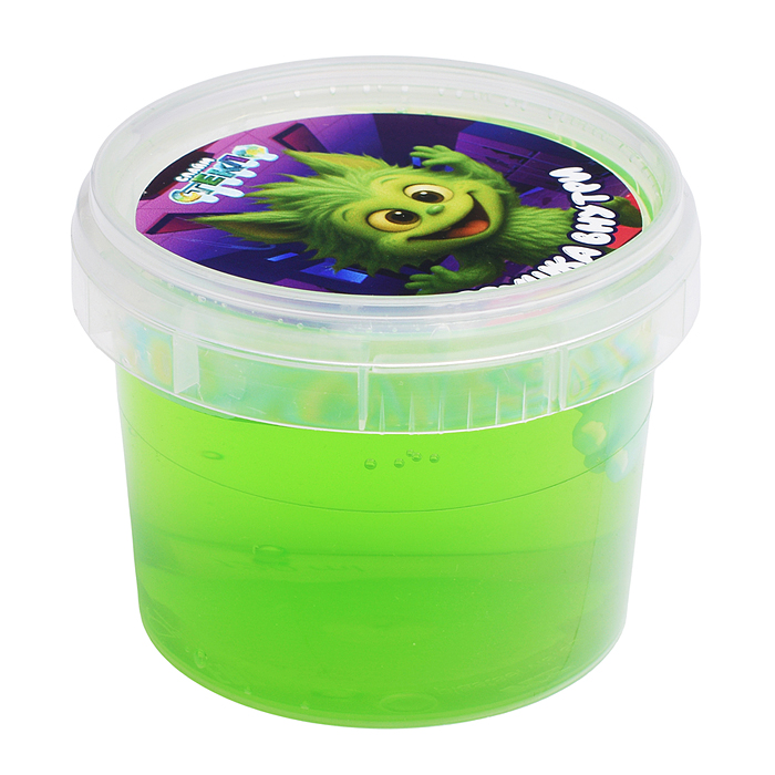 Слайм "Стекло" 90 гр Зеленый с игрушкой