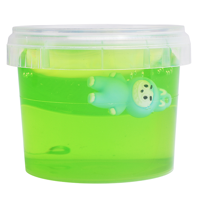 Слайм "Стекло" 90 гр Зеленый с игрушкой