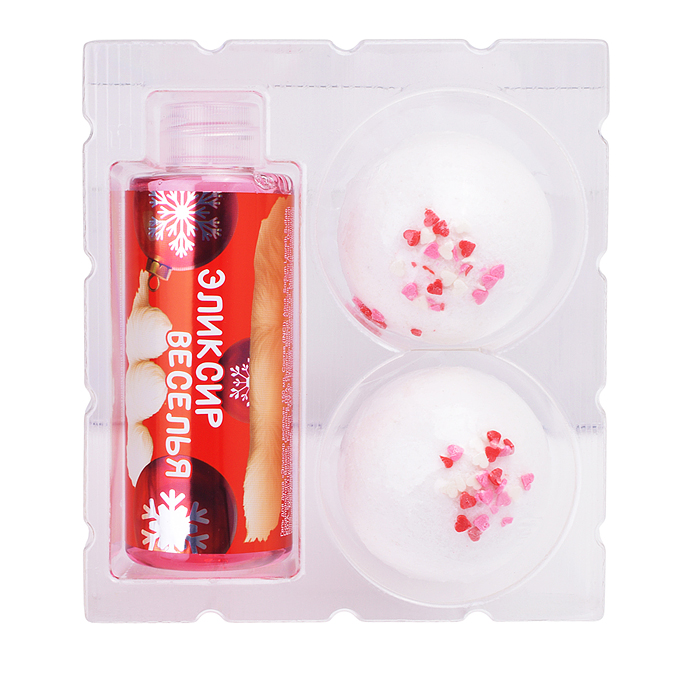 Набор бурлящих шаров "Happiki" 390г Снежный бум