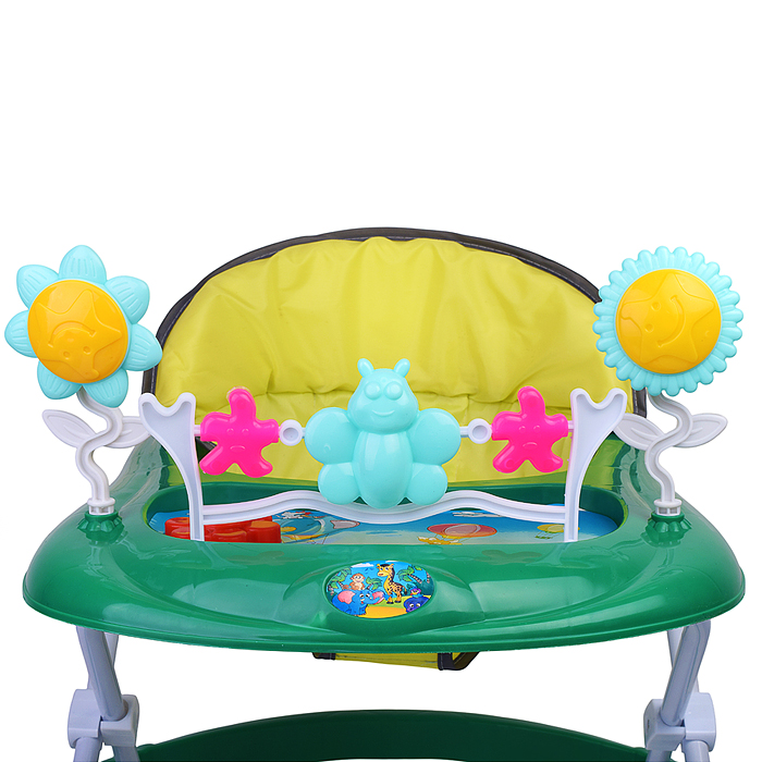 Ходунки 666-2 "Веселые игрушки" (цвет зелёный)