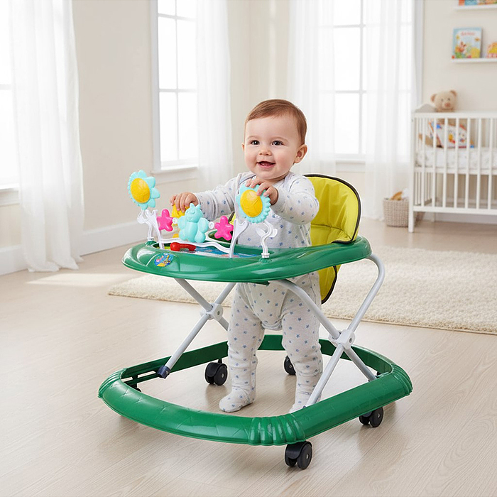 Ходунки 666-2 "Веселые игрушки" (цвет зелёный)