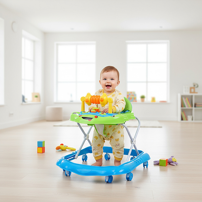 Ходунки 907-2 "Веселая карусель" (цвет салатовый/голубой)