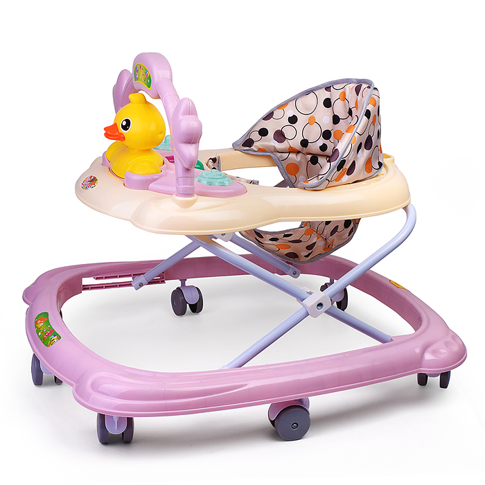 Ходунки 805Y-1 "Хитрая уточка" (цвет розовый)