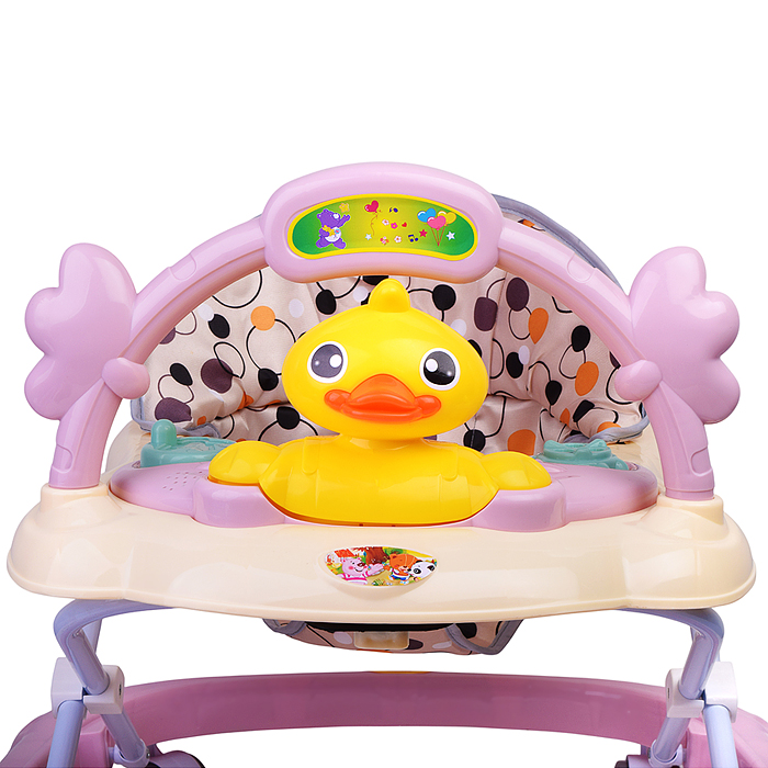 Ходунки 805Y-1 "Хитрая уточка" (цвет розовый)