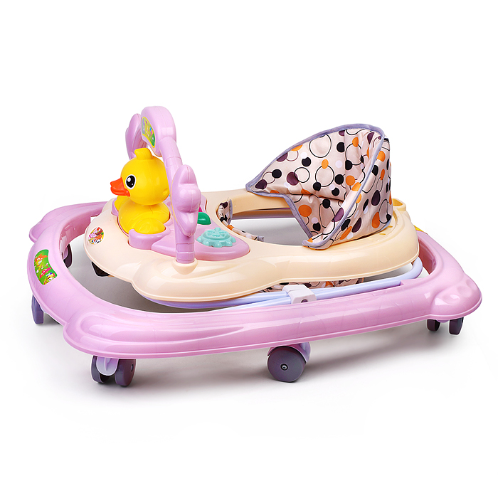 Ходунки 805Y-1 "Хитрая уточка" (цвет розовый)