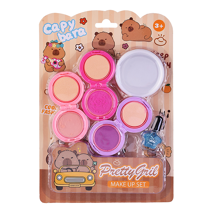 Набор детской косметики 761-9H "Красим пряди и ногти" на листе