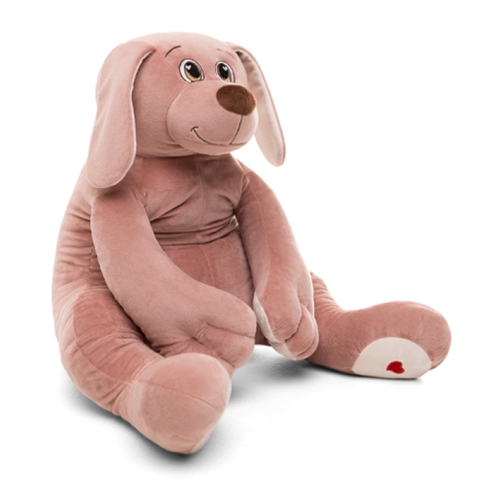Собака Чарли, 70см (сидя 35 см), пудровый