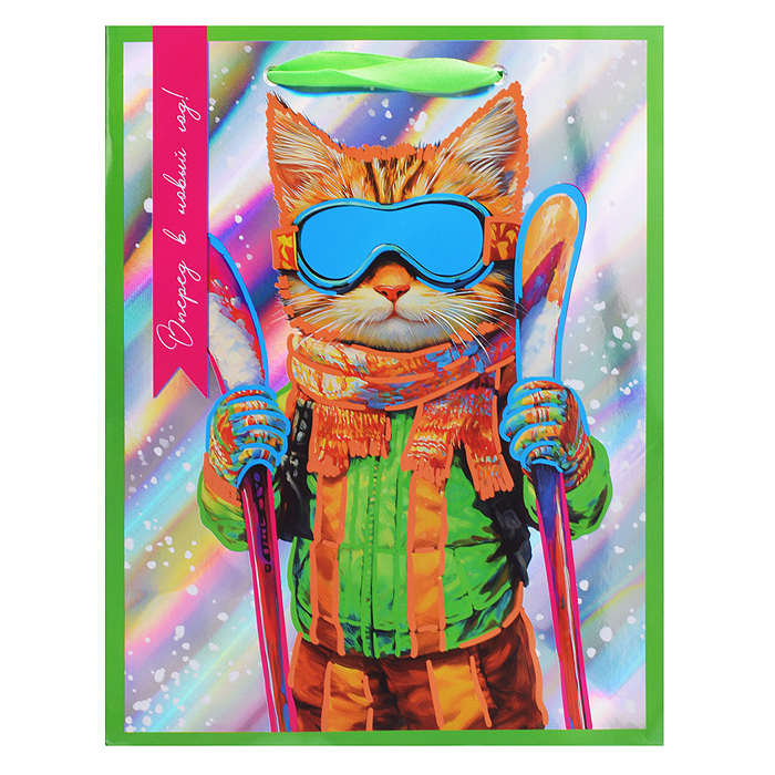 Фото к товару Бумажный пакет для сувенирной продукции с голографией, флюорисцентная печать, с шириной основания 18 Бумажный пакет для сувенирной продукции с голографией, флюорисцентная печать, с шириной основания 18